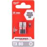 Бита MILWAUKEE SHOCKWAVE TX BO40 25мм 2шт (4932471585)