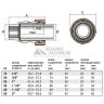 Затискач GEBO QA 1/2"-2" із зовнішнім різьбленням