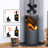 Вентилятор на теплову енергію Ecofan Canada Plum 4 (на трубу димоходу) магнітний