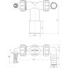 Колено Alca Drain P156Z с двумя штуцерами