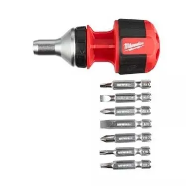 Milwaukee Викрутка коротка з тріскачкою 8 в 1 (4932471868)