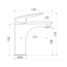 Globus Lux Смеситель Koln для умывальника высокий (GLK-0401)