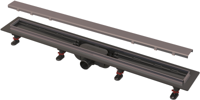 Душевой трап Alca Drain APZ20-650-G-B Simple GUN Metal-шлифованный мат