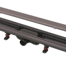 Душевой трап Alca Drain APZ20-650-G-B Simple GUN Metal-шлифованный мат