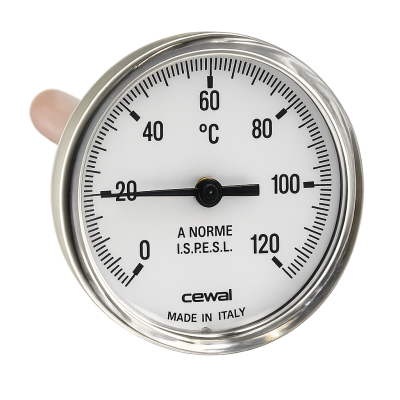 Термометр фронтальный CEWAL PST 63 P 120°C (91629050) 100мм