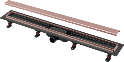Душевой трап Alca Drain APZ20-650-RG-B Simple RED GOLD-шлифованный мат