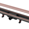 Душевой трап Alca Drain APZ20-650-RG-B Simple RED GOLD-шлифованный мат