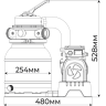 Фильтрационная установка для бассейна Bestway FlowClear 58497 (5,6м3/ч, 254 мм, 9кг)