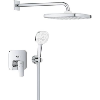 GROHE Смеситель CUBEO набор для ванны/душа 2 положения(верхний душ, смеситель, душевой набор), без SmartBox (1053360000)