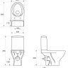 Cersanit Унитаз-компакт MODUO 011 3/5 - 667 (дюропласт, плавное опускание Slim) (CCKZ1014487009)