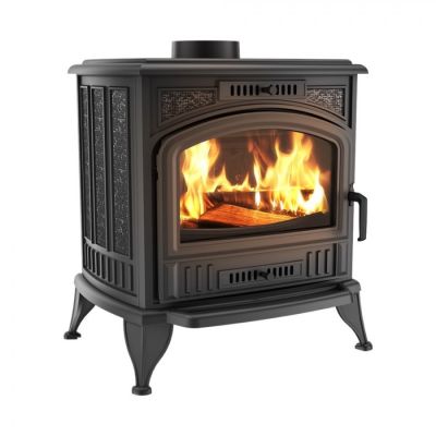 KRATKI Чугунная печь-камин KOZA K6 PW 8 кВт, с водяным контуром (D150) (KOZA/K6/130/PW/W)