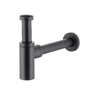 Сифон для Умивальника KFA Armatura металевий с накидною гайкою ЧЕРНЫЙ 5/4"x32 (600-003-81)