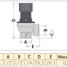 Клапан предохранительный мембранный CALEFFI 513 1/2"