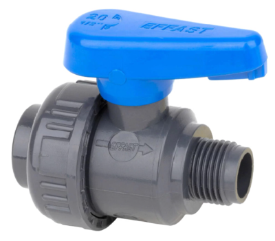 EFFAST PVC-U Кран шаровой 1/2" внутр./наруж. (BQRSVQ020B)