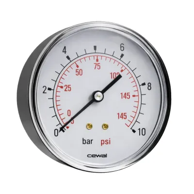 Манометр аксиальный Cewal 1/4" 10 бар (Ø50) (91459411)