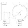 Манометр Cewal 1/2" 6 бар (Ø100) (91413310)