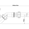 Сифон для Біде McAlpine 1 1/4х32 з розетою (HC23)