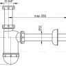 Сифон для умывальника Ø32 c накидной гайкой 5/4" Alca Drain A430