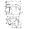 Hansgrohe Смеситель Vernis Blend для умывальника черный матовий (без скрытой части) (71576670)