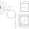 Термометр капилярный квадратный 120°C Cewal TQ 45 P (91312215)