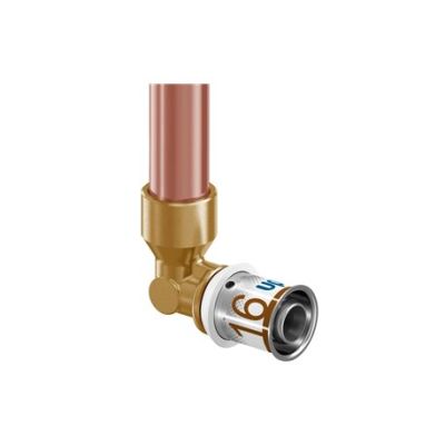 Угол (колено) с медной трубкой 16-15 Uponor S-Press PLUS 250мм (1070677)
