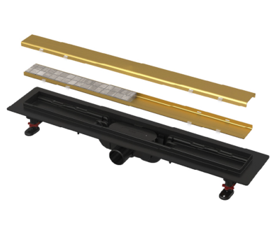 Сиф Трап Alca Drain (APZ19BLACK-650-G-B) GOLD-шліфований мат (решітка цільна або під плитку)