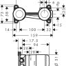 Hansgrohe Смеситель скрытая часть для смесителя со стены на умивальник (13622180)