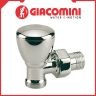 Кран полотенцесушителя угловой GIACOMINI (T25CX003) 1/2'' ХРОМ