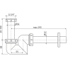 Сифон для біде "Alca Plast" A45F-DN40 (A45F)