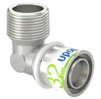 Угол (колено) с резьбой Uponor S-Press PLUS