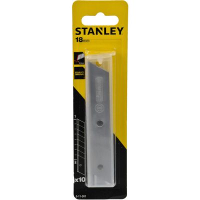 Лезо STANLEY 18мм з сегментами, що відламуються 10шт. (0-11-301)