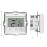 ENGO Кімнатний термостат з WIFI, 230В, монтаж під рамку 55x55, білий (E55-W)