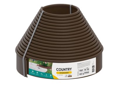 Vodaland Бордюр садовый Country Standard H100 коричневый 15 м (82952-15-BN)