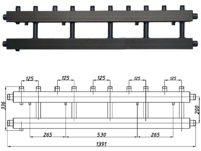 Коллектор Termojet K52B125 (200) без изоляции