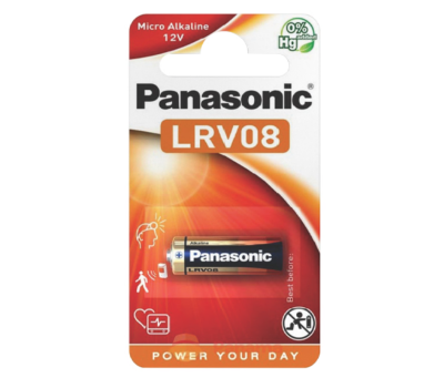 Panasonic Батарейка LRV08 (A23, MN21, V23) лужна (LRV08L/1BE)