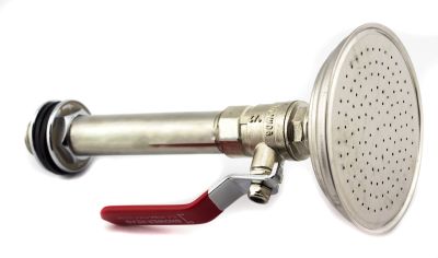 Насадка для летнего душа с краном (нерж) 1/2" (L-180мм)