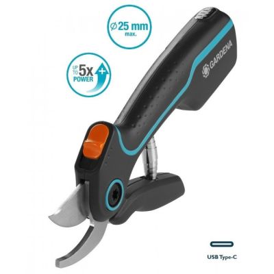 Аккумуляторный секатор Gardena AssistCut Bypass до 25 мм USB-C (12222-20)
