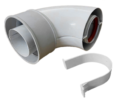 Elektromet Коаксиальное колено 100/60 x 90° В/Н (A03.001.000699.21990A)