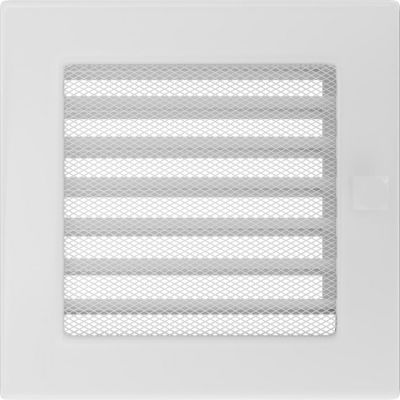 Каминная решетка KRATKI белая с жалюзями 17x17 (17BX)