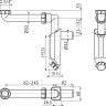 Сифон для мебели для умывальника DN32 c накидной гайкой 5/4" Alca Drain A43S-DN32