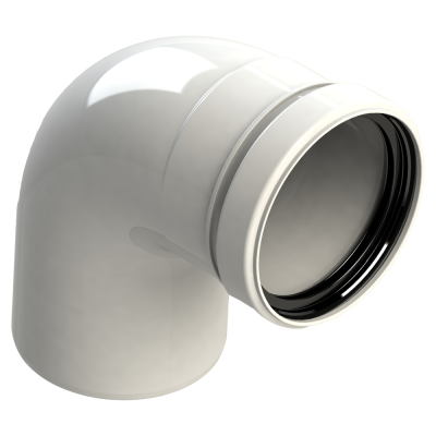Elektromet Коаксіальне коліно конденсаційного котла 60 x 90° (BOB.004.000172.21990A)