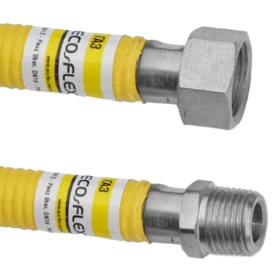 Eco-Flex Шланг для газа (желтый) 1/2"x1/2"вн./зовн.