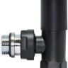 Кран радиаторный CARLO POLETTI Compact 1/2" угловой черный (V150310EE9005O)