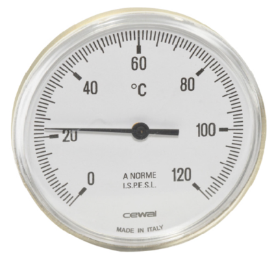 Термометр задній ЗБІЛЬШЕНИЙ Cewal (PST 100 VI) 100 мм. 120 °С (91629050)