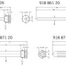 Погружная гильза для термобаллона (для 1 датчика) 1/2" CEWAL 91886105