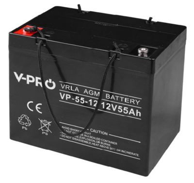 Акумулятор AGM VRLA VOLT Polska VPRO 12V 55Ah (6AKUAGM055)
