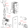 Сифон для стиральной машины под штукатурку хромированный Alca Drain APS3P с клапаном