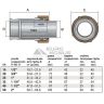 Зажим GEBO QI 1/2"-2" с внутренней резьбой