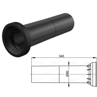 Удлинительная часть для стока воды к унитазу Alca Drain M148