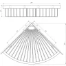 TOPAZ Полиця метал хром кутова 1-но ярусна 21x21x60мм (4115-1)